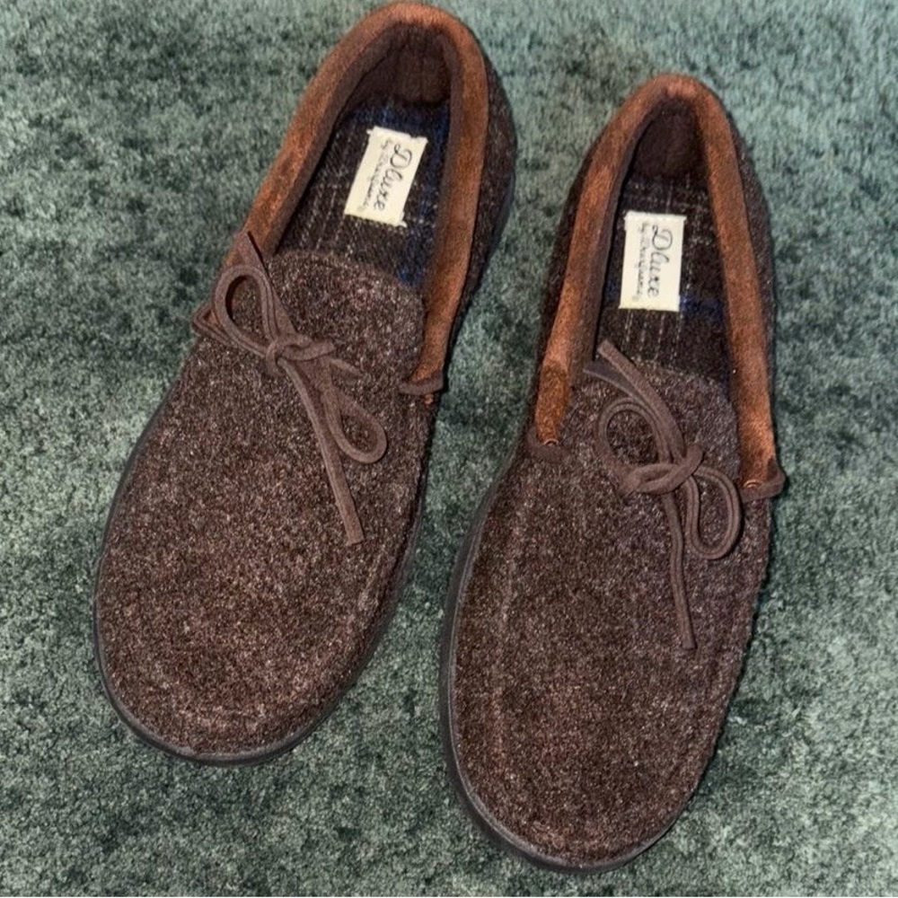 Brown Suede Loafers with Moccasin Stitching
